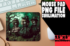 Cheerful Mouse Mat Sublimation Style, Horror Halloween Product Image 1