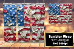 Patriotic 3D Tumbler Wrap - 20oz Sublimation Product Image 1
