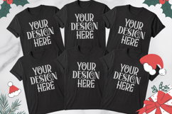 Christmas Family Matching Group T-Shirt Mockups | Holiday Fl Product Image 1