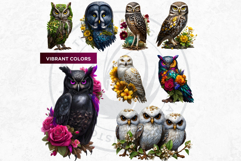 Floral Owls Fantasy Botanical and Wildlife Graphics Product Image 12