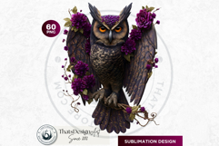 Floral Owls Fantasy Botanical and Wildlife Graphics Product Image 4
