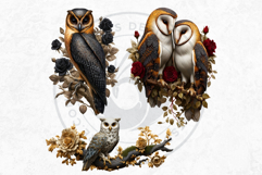 Floral Owls Fantasy Botanical and Wildlife Graphics Product Image 5