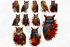 Floral Owls Fantasy Botanical and Wildlife Graphics Product Image 6