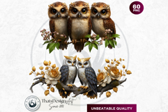 Floral Owls Fantasy Botanical and Wildlife Graphics Product Image 7