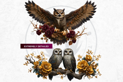 Floral Owls Fantasy Botanical and Wildlife Graphics Product Image 8