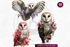 Floral Owls Fantasy Botanical and Wildlife Graphics Product Image 9