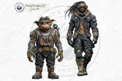 Galactic Vanguard Sci-Fi Character Clipart Set, Fantasy PNG Product Image 7