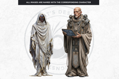 Galactic Vanguard Sci-Fi Character Clipart Set, Fantasy PNG Product Image 9