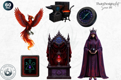 Gothic Alchemy PNG clipart set - witchcraft graphics , mage Product Image 10