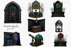 Gothic Alchemy PNG clipart set - witchcraft graphics , mage Product Image 6
