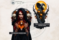 The Black October Gothic Halloween Clipart, Horror character Product Image 6