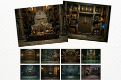Gothic Horror Ecclesial Backgrounds Landscapes for Journals Product Image 6