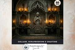 Gothic Horror Ecclesial Backgrounds Landscapes for Journals Product Image 7