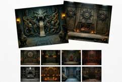 Gothic Horror Ecclesial Backgrounds Landscapes for Journals Product Image 8