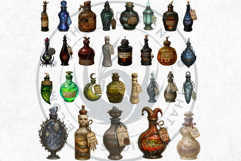 Halloween Hag&#039;s Potions PNG Cliparts spooky gothic bottle Product Image 9