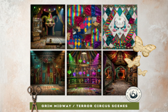 Horrific Carnival Backdrops - Creepy Circus Backgrounds Product Image 4