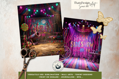 Horrific Carnival Backdrops - Creepy Circus Backgrounds Product Image 6