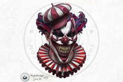 Horrific Evil Clown Clipart - Creepy Circus PNG Graphics Product Image 10