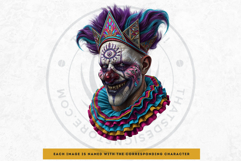 Horrific Evil Clown Clipart - Creepy Circus PNG Graphics Product Image 11