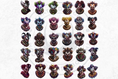 Horrific Evil Clown Clipart - Creepy Circus PNG Graphics Product Image 5