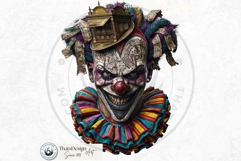 Horrific Evil Clown Clipart - Creepy Circus PNG Graphics Product Image 6