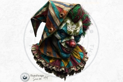 Horrific Evil Clown Clipart - Creepy Circus PNG Graphics Product Image 7