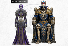 Horror Lich and Skeletal Undead Necromancer Illustrations Product Image 12