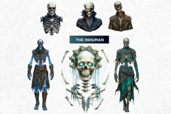 Horror Lich and Skeletal Undead Necromancer Illustrations Product Image 13