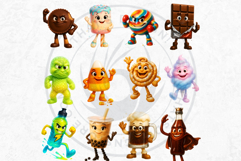 Fantasy Junk Food Characters RPG Clipart PNG Graphics Product Image 4