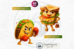 Fantasy Junk Food Characters RPG Clipart PNG Graphics Product Image 5