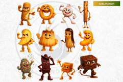 Fantasy Junk Food Characters RPG Clipart PNG Graphics Product Image 8