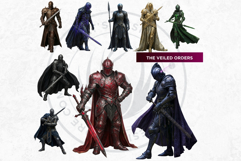 Knightly Orders Medieval Warrior Crusader Illustrations Product Image 13