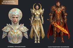 Knightly Orders Medieval Warrior Crusader Illustrations Product Image 3