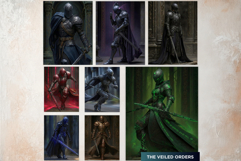 Knightly Orders Fantasy Armor Digital Papers Backgrounds RPG Product Image 11