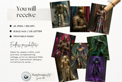 Knightly Orders Fantasy Armor Digital Papers Backgrounds RPG Product Image 2