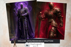 Knightly Orders Fantasy Armor Digital Papers Backgrounds RPG Product Image 4