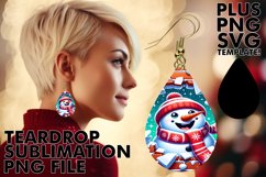 Teardrop Earring Sublimation Creativity Product Image 1