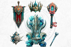 Legends of the Deep Underwater Fantasy Clipart Set Product Image 10