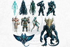 Legends of the Deep Underwater Fantasy Clipart Set Product Image 12