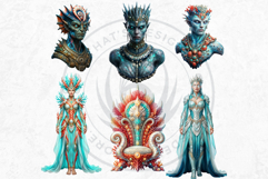 Legends of the Deep Underwater Fantasy Clipart Set Product Image 8