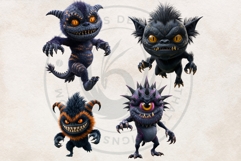 Horrific Evil Clown Clipart - Creepy Circus PNG Graphics Product Image 10