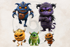 Horrific Evil Clown Clipart - Creepy Circus PNG Graphics Product Image 6