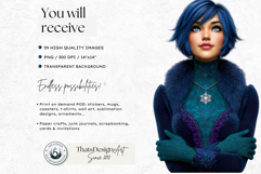 Modern Winter Girls Fashion Illustrations PNG Graphics Product Image 2