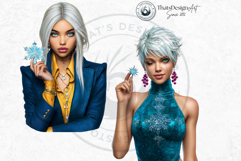 Modern Winter Girls Fashion Illustrations PNG Graphics Product Image 6