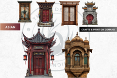 World Architecture Doors and windows PNG clipart Bundle Product Image 9