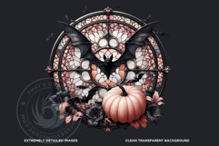Pastel Goth Halloween PNG Set, Pink Halloween Clipart Product Image 3