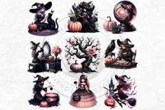Pastel Goth Halloween PNG Set, Pink Halloween Clipart Product Image 6