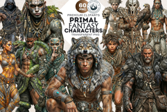 Primal Fantasy Tribal Warrior Characters Graphics RPG Token Product Image 1