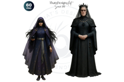 Royal Court Characters PNG,Fantasy King Queen Knight clipart Product Image 10