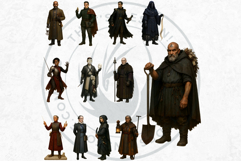 Royal Court Characters PNG,Fantasy King Queen Knight clipart Product Image 6